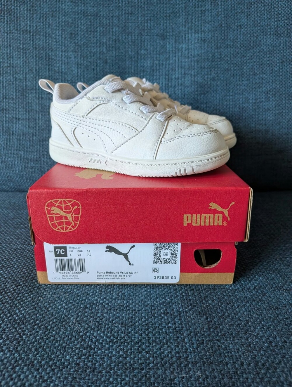 7C Puma Toddler Shoes, White